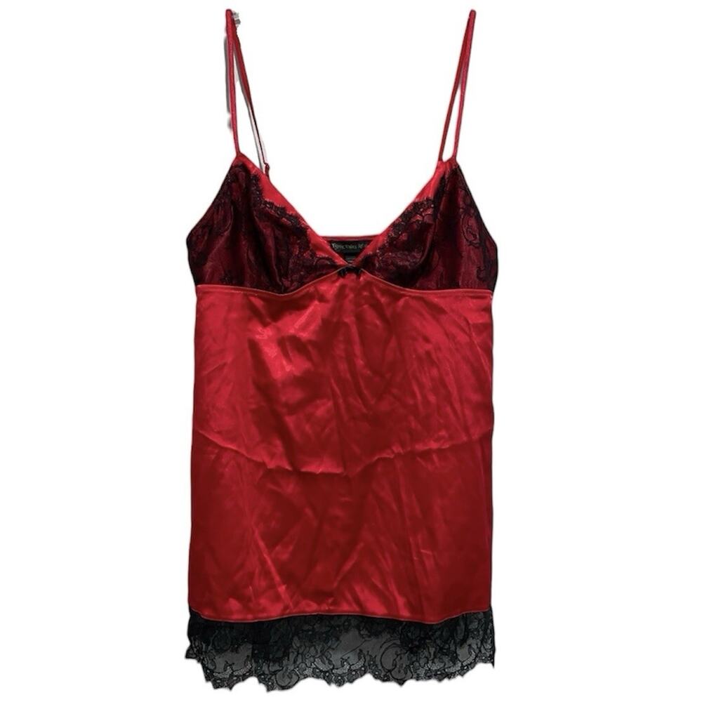 Victorias Secret Y2K Babydoll Whimsigoth Dress Large Red Black Lace Valentines
